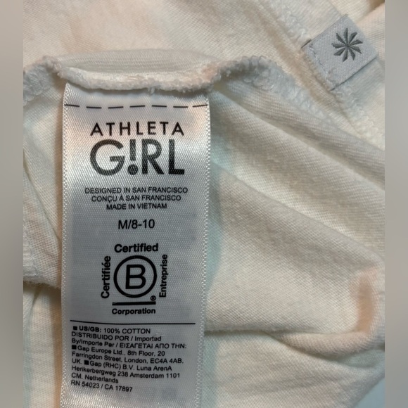 Athleta Girl, 'Girls With Goals' Daily Graphic Tee Cropped Top, Size M (8-10) - Picture 6 of 9
